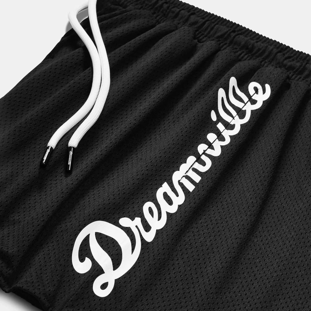 Dreamville Script Mesh Black Shorts